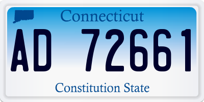 CT license plate AD72661