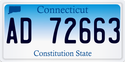 CT license plate AD72663