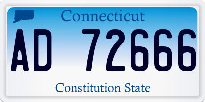 CT license plate AD72666