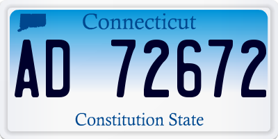 CT license plate AD72672