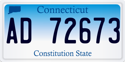 CT license plate AD72673