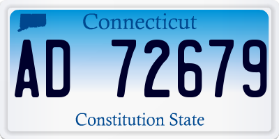 CT license plate AD72679