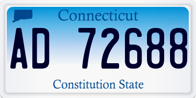 CT license plate AD72688