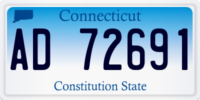 CT license plate AD72691