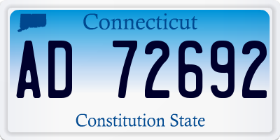 CT license plate AD72692