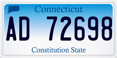 CT license plate AD72698