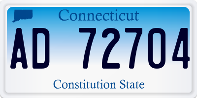CT license plate AD72704