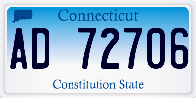 CT license plate AD72706