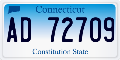 CT license plate AD72709