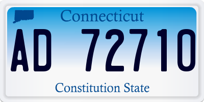 CT license plate AD72710