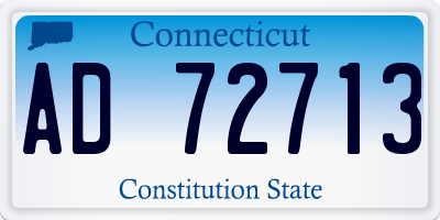 CT license plate AD72713