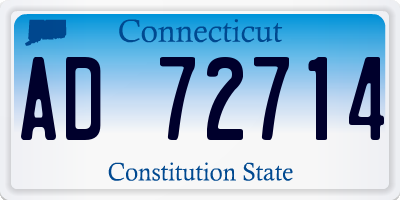 CT license plate AD72714
