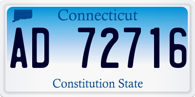 CT license plate AD72716