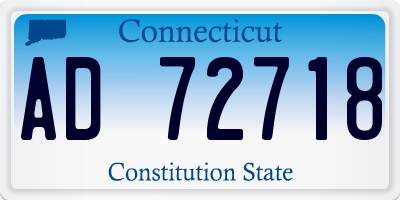 CT license plate AD72718