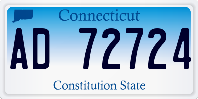 CT license plate AD72724