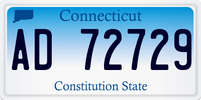 CT license plate AD72729