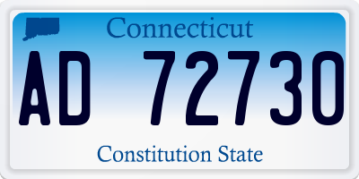 CT license plate AD72730