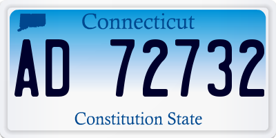 CT license plate AD72732