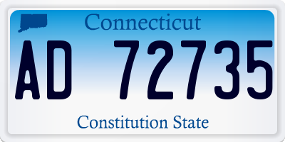 CT license plate AD72735