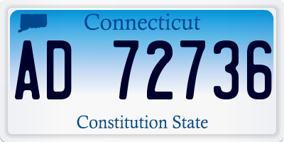 CT license plate AD72736