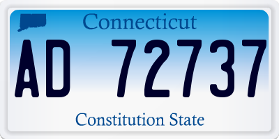CT license plate AD72737