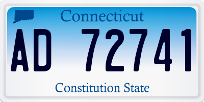 CT license plate AD72741
