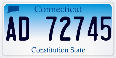 CT license plate AD72745