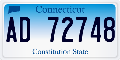 CT license plate AD72748