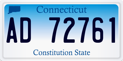 CT license plate AD72761