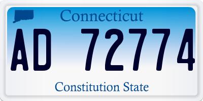 CT license plate AD72774