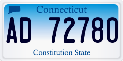 CT license plate AD72780