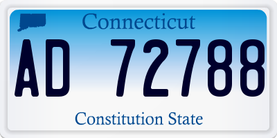 CT license plate AD72788
