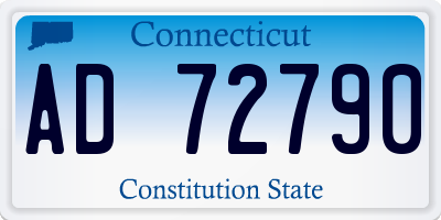 CT license plate AD72790
