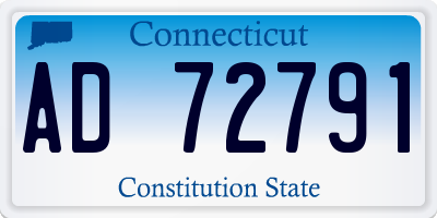 CT license plate AD72791