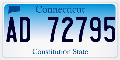 CT license plate AD72795