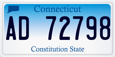 CT license plate AD72798