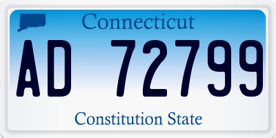 CT license plate AD72799