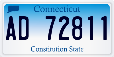 CT license plate AD72811