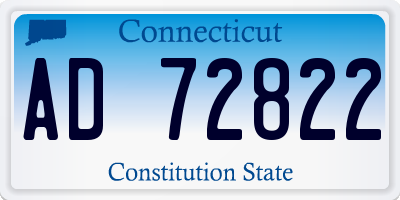 CT license plate AD72822