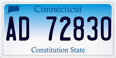 CT license plate AD72830