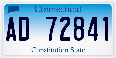 CT license plate AD72841