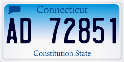 CT license plate AD72851