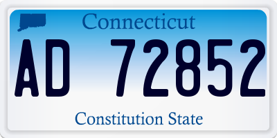 CT license plate AD72852