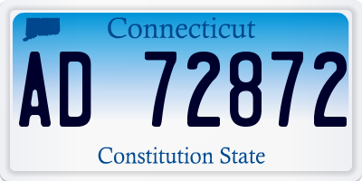 CT license plate AD72872
