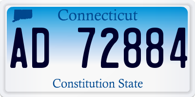 CT license plate AD72884