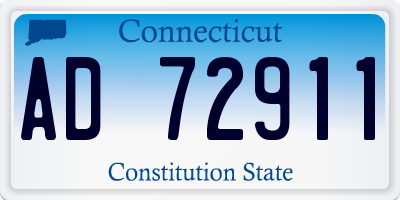 CT license plate AD72911