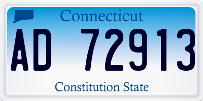 CT license plate AD72913