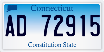 CT license plate AD72915