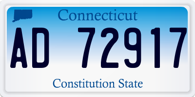 CT license plate AD72917