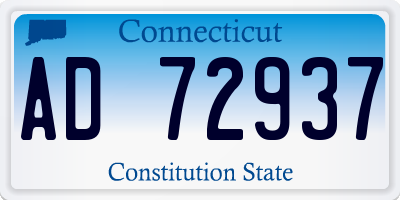 CT license plate AD72937